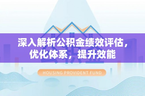平远深入解析公积金绩效评估，优化体系，提升效能