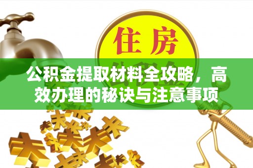平远公积金提取材料全攻略，高效办理的秘诀与注意事项