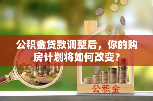平远公积金贷款调整后，你的购房计划将如何改变？