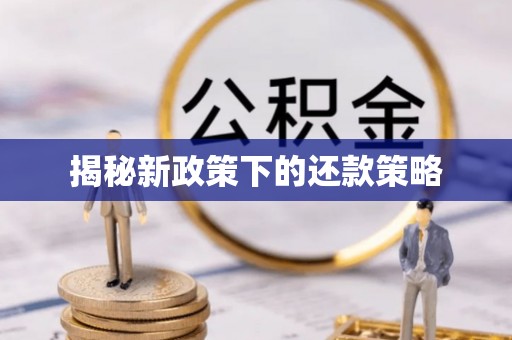 平远揭秘新政策下的还款策略
