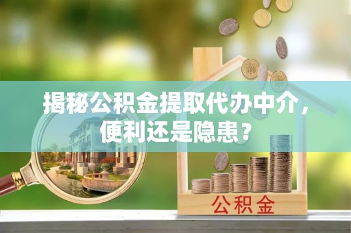 平远揭秘公积金提取代办中介，便利还是隐患？
