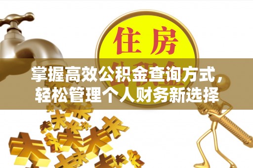 平远掌握高效公积金查询方式，轻松管理个人财务新选择
