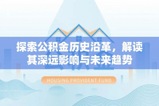 平远探索公积金历史沿革，解读其深远影响与未来趋势