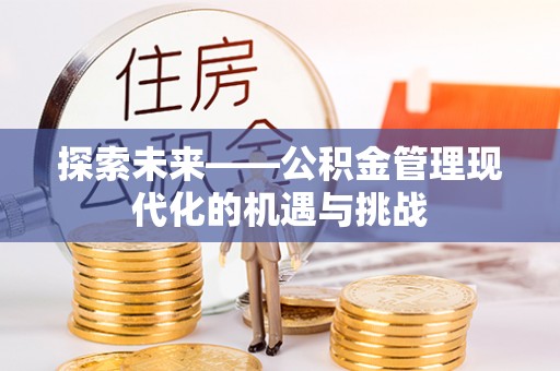 平远探索未来——公积金管理现代化的机遇与挑战