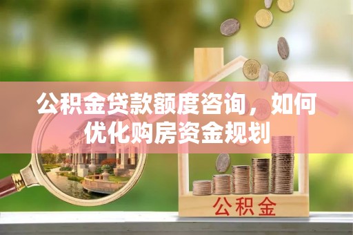平远公积金贷款额度咨询，如何优化购房资金规划